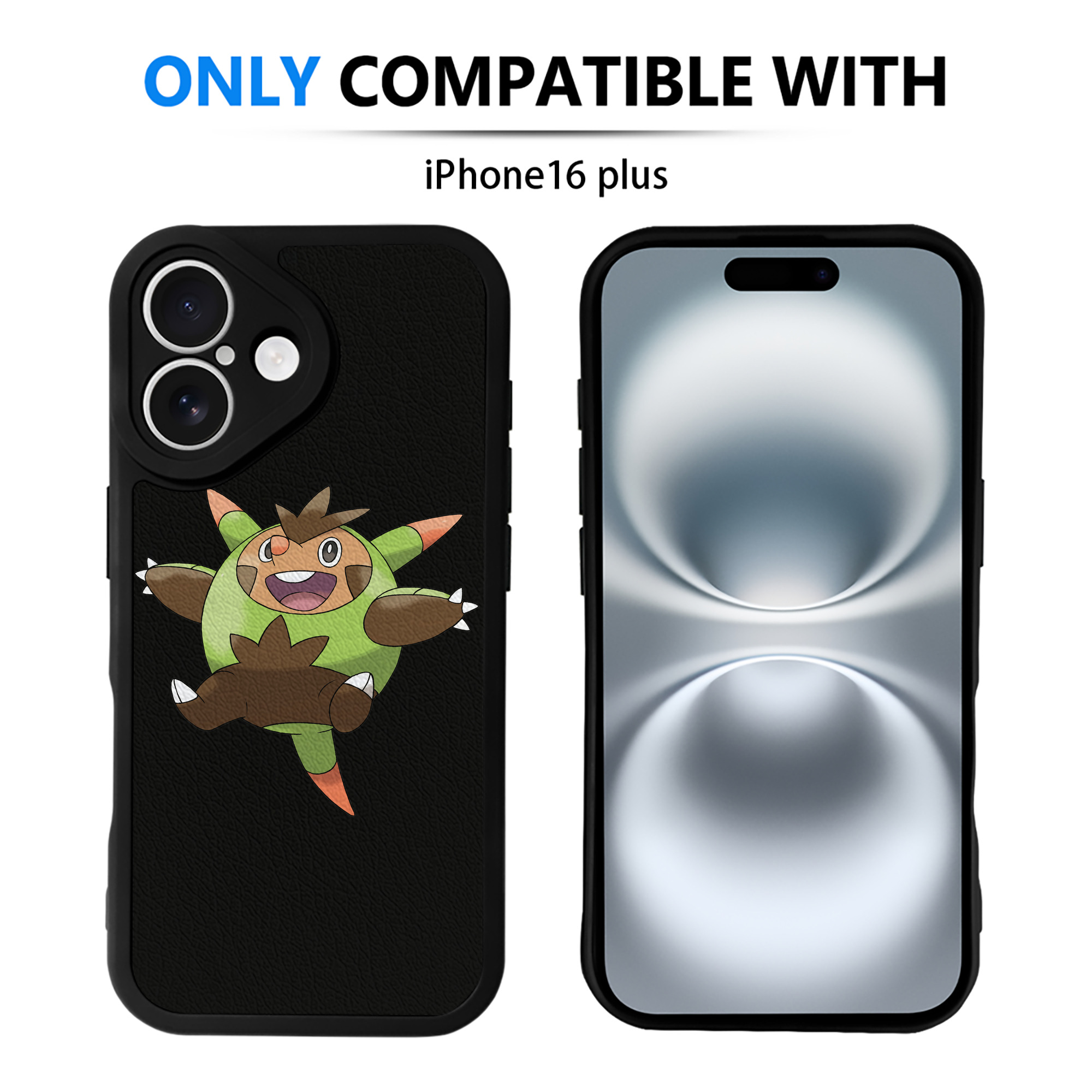 （画像用） ポケットモンスター Pokémon 【iPhone 16シリーズ対応】シリコンスマホケース（レザー調） 材質：シリコン